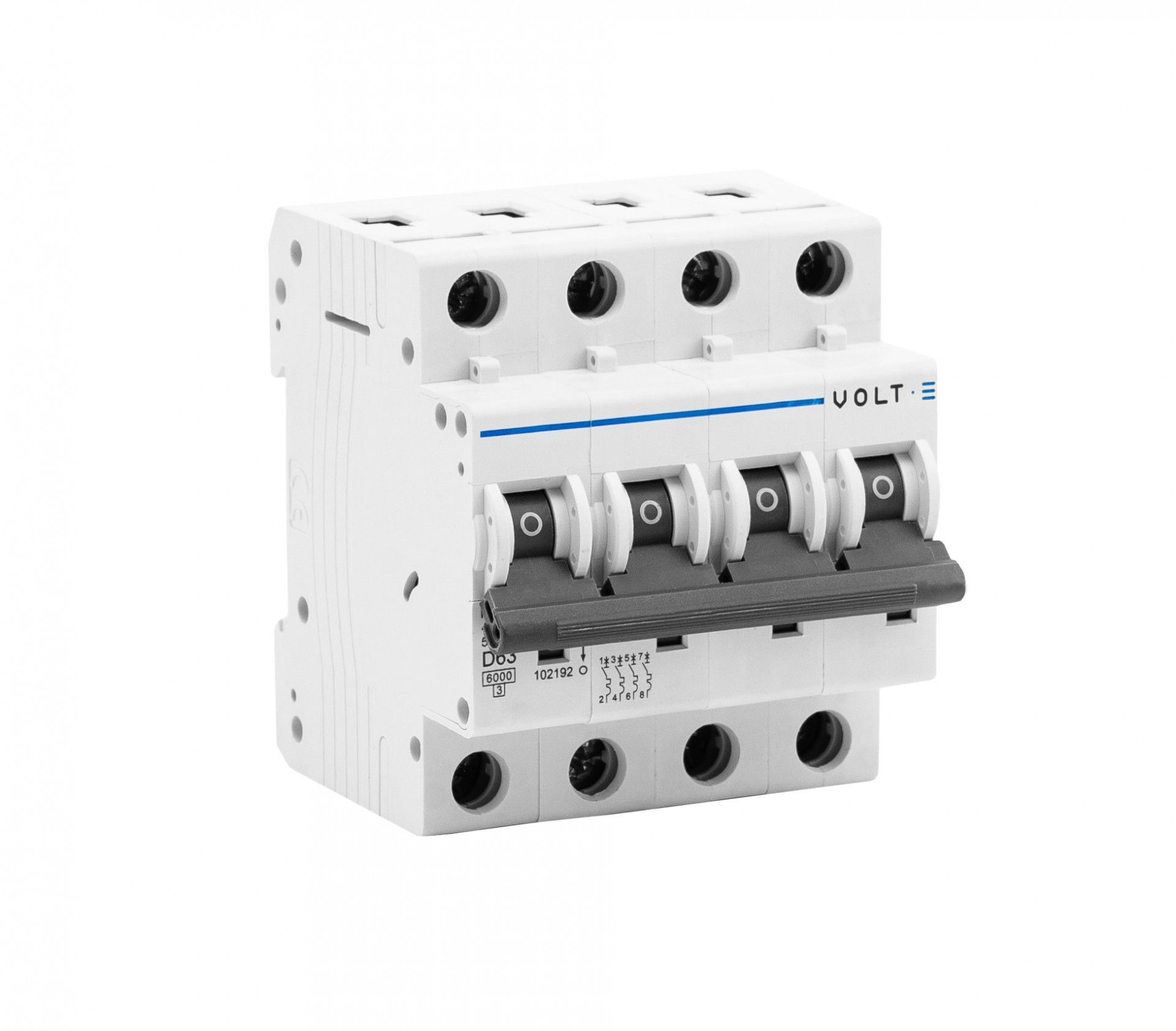 Disjuntor Curva D 4 Pólos 63A