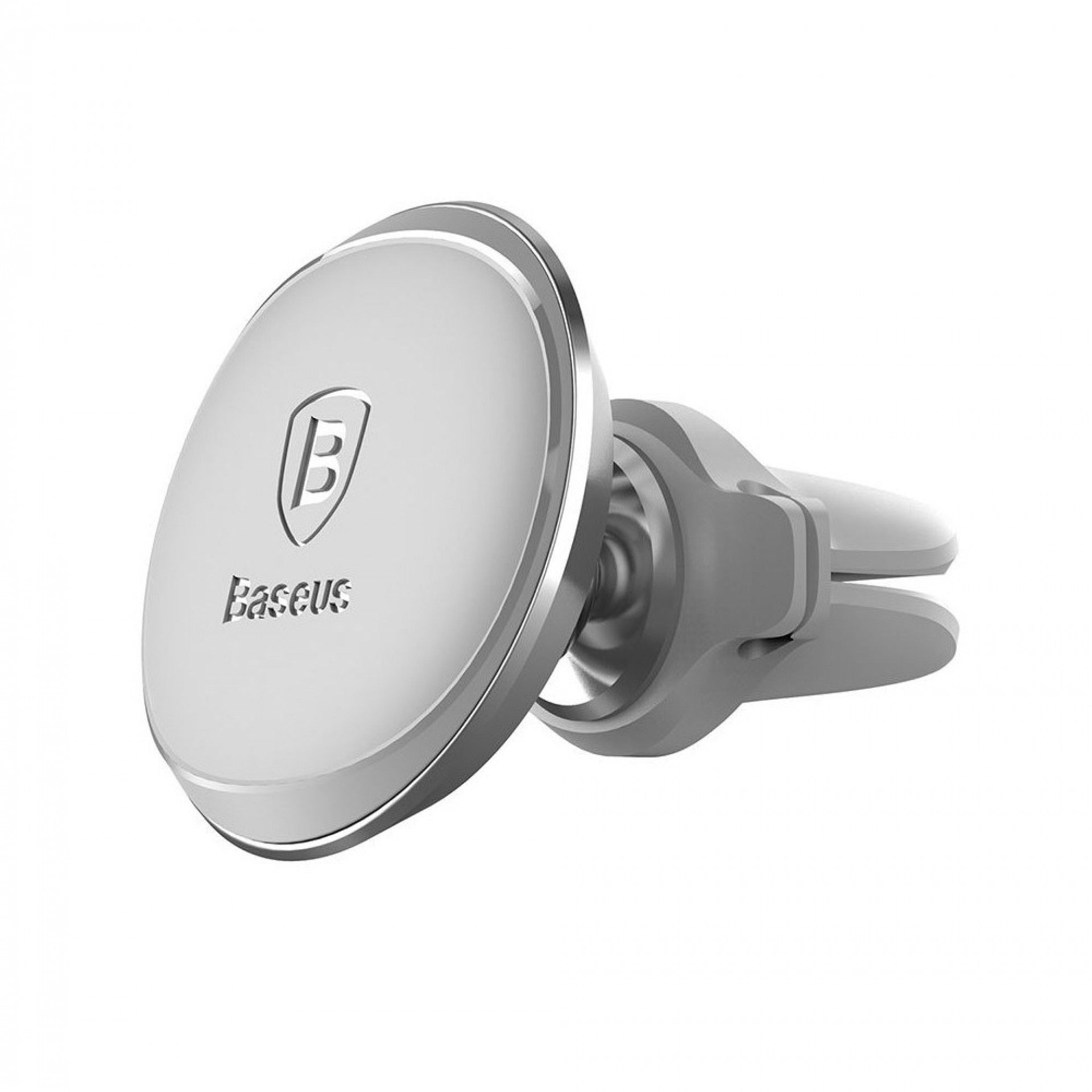 Suporte Telemóvel Carro Magnético Cabo clip Silver