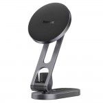 Suporte para Carro Baseus T-Space Series Folding Metal Magnetic Phone Holder Prateado Suporte para Carro Baseus T-Space Series Folding Metal Magnetic Phone Holder Prateado