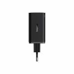 Carregador Gan6 Pro Dual Usb-A/Usb-C 65W Fast Charger Pd 3.0 Preto Carregador Gan6 Pro Dual Usb-A/Usb-C 65W Fast Charger Pd 3.0 Preto
