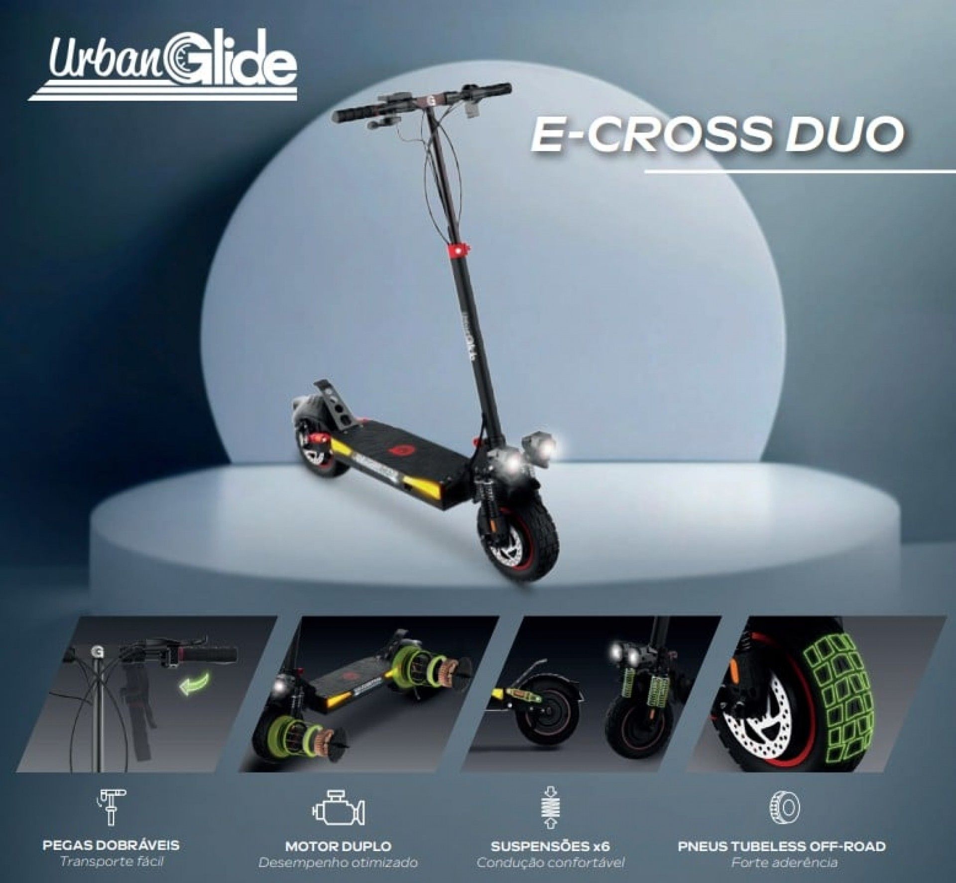 Urbanglide Trotinete Ecross Duo 12,5Ah 48V