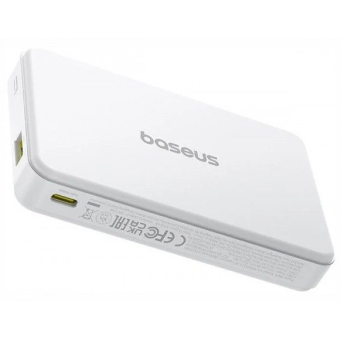 Os-Baseus Airpow Ii Qi2 Magnetic Power Bank 10000Mah 22.5W Moon White Os-Baseus Airpow Ii Qi2 Magnetic Power Bank 10000Mah 22.5W Moon White