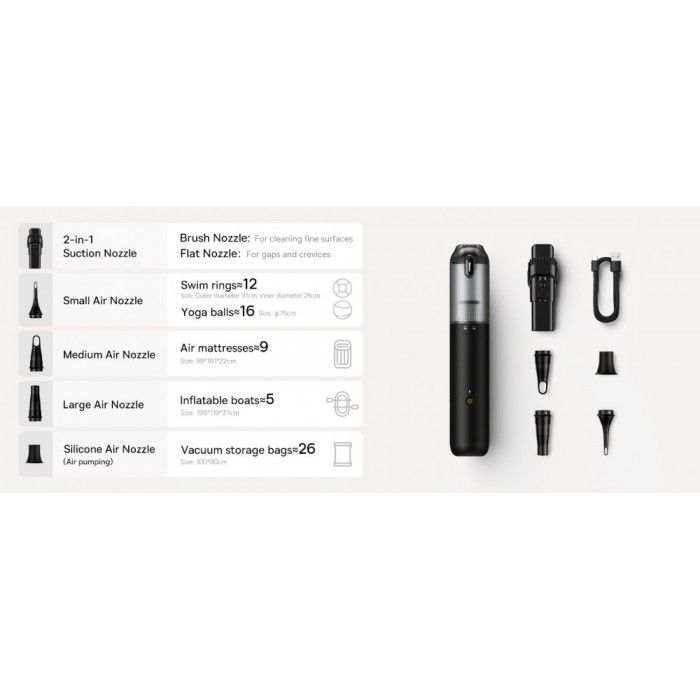 Aspirador Baseus A3LITE Car Vacuum Cleaner Black Aspirador Baseus A3LITE Car Vacuum Cleaner Black